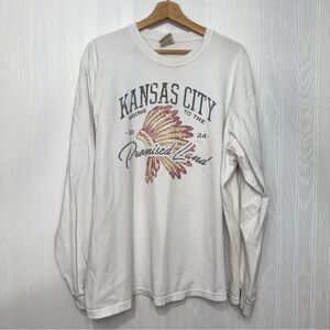 Comfort Colors long sleeve KC Chiefs Football shirt Size 2X